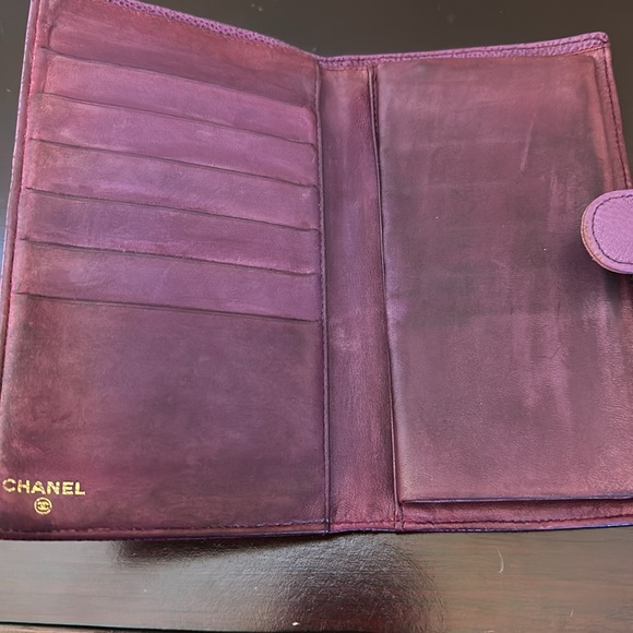 Chanel double c purple wallet.good condition. - Picture 2 of 9